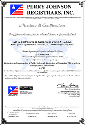 Cetificazione ISO 9001:2015